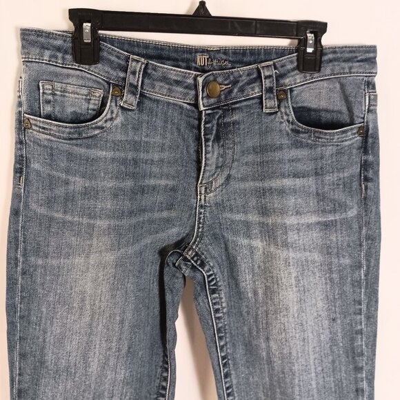 Kut from the Kloth Katy Mid Rise Straight Leg Jeans Sz 10 Denim Excellent - Picture 2 of 8